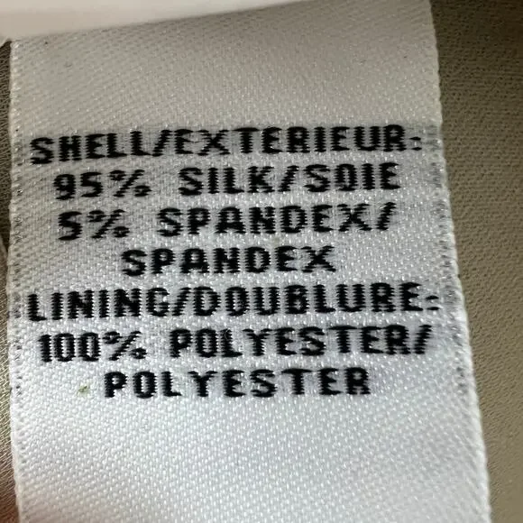 DVF Diane Von Furstenberg Ivory Pleated Blouse Silk Keyhole Neck Size M Medium - Picture 10 of 11